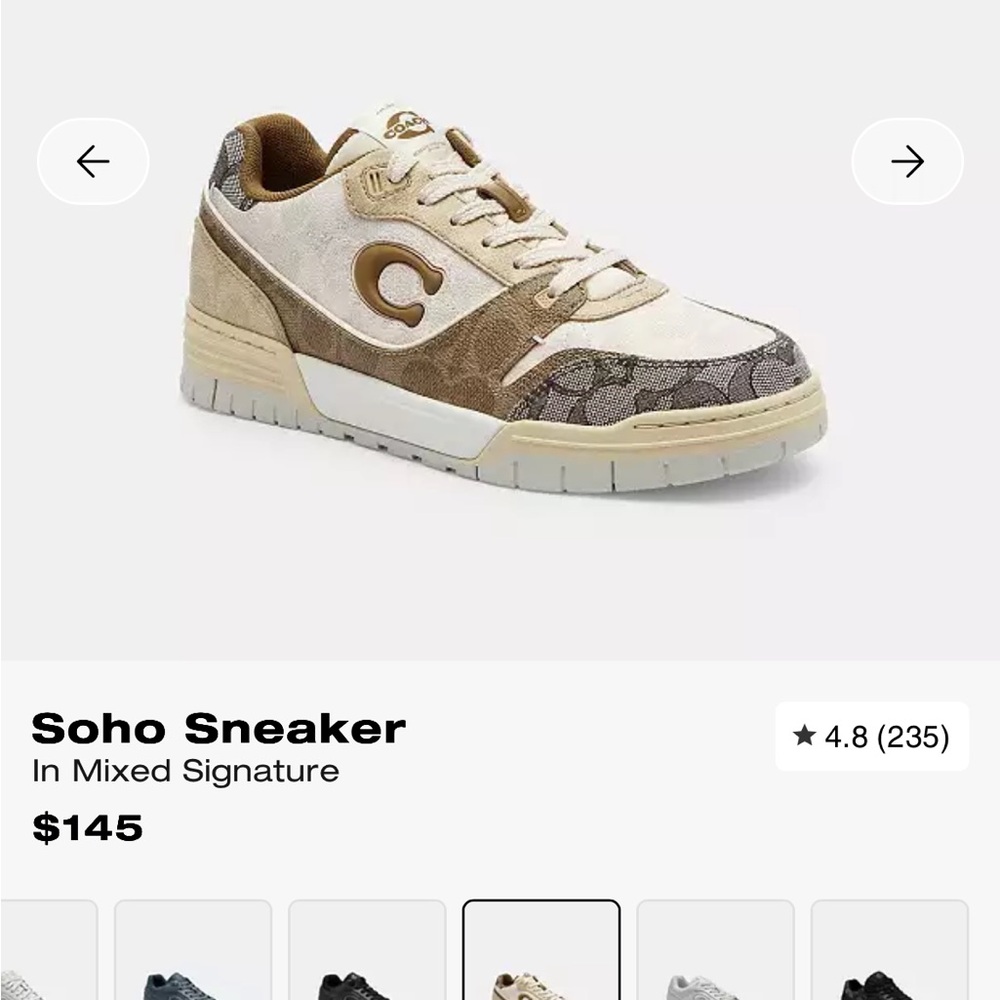 Coach Soho Sneaker with Signature Design